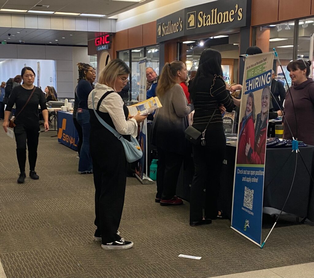 Anchorage Midtown Mall Career Fair Foot Traffic