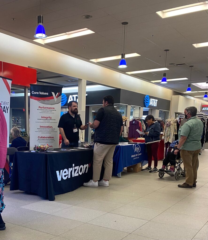 Anchorage Midtown Mall Career Fair Foot Traffic